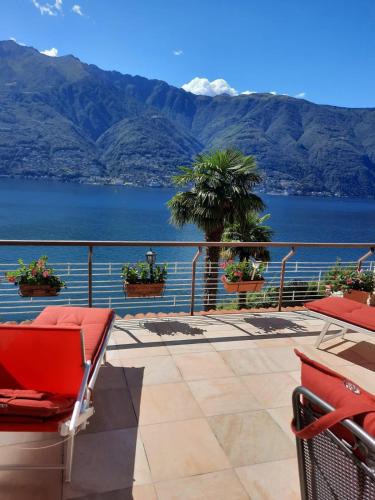Pino Lago Maggiore Apartment | Apartment with Panoramic Lake View & Terrace in Pino, Lago Maggiore - Casa Roccia No 5