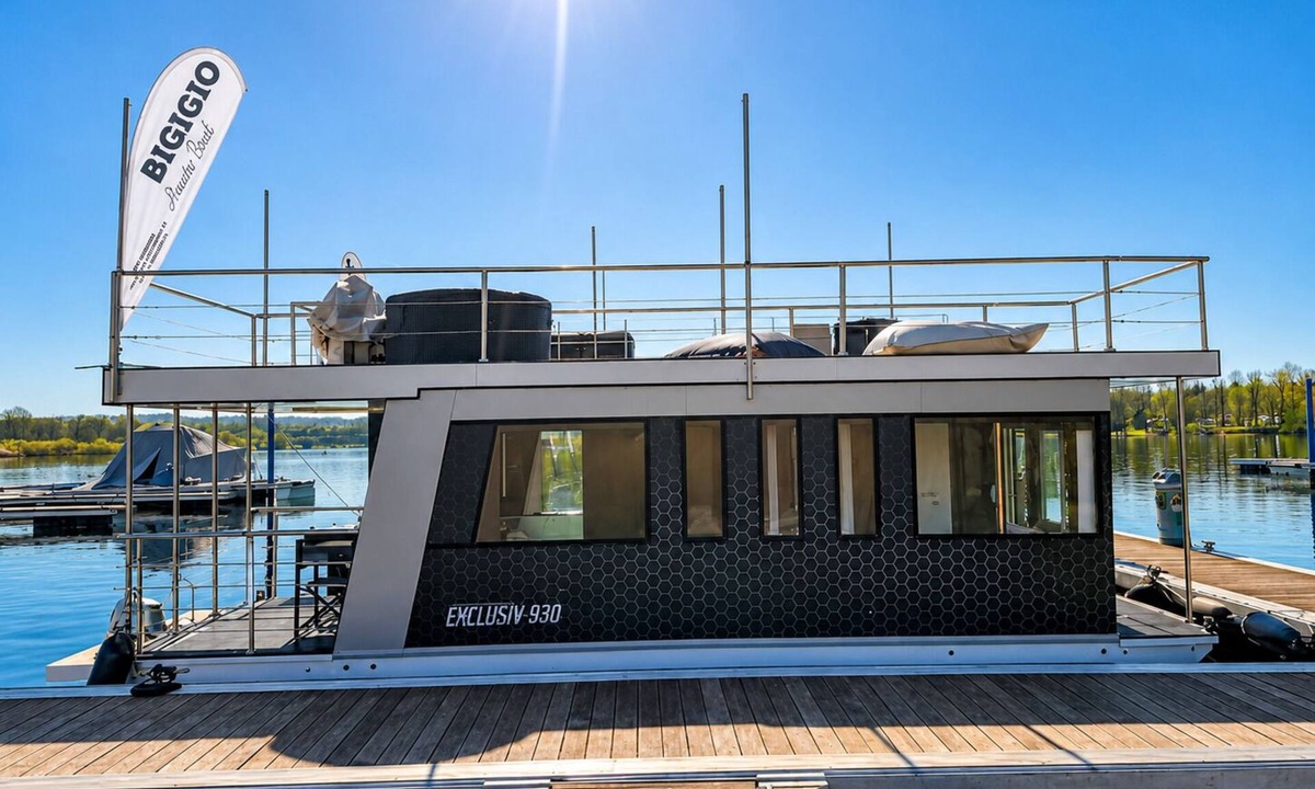 Sesto Calende Boat Rental | Neon House Boat—Luxury Stay on Lake Maggiore with a Hot Tub