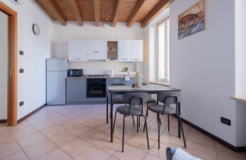 Valeggio sul Mincio Apartment | A comfortable and bright 39 square meters apartment, perfect for three people, located on the first floor of a completely renovated 17th-century historic building (NO elevator).The property is located in Valeggio sul Mincio and enjoys an excellent locati