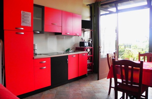 Solarolo Apartment | Apartment 6 with patio, pool, soccer field and gated parking lot