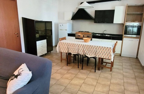 Cesenatico Apartment | Location: in the central area, a few steps from the sea and all services.Description: very central four-room apartment on two floors connected by stairs.1st floor: large living room with sofa, table, kitchenette and dishwasher - bedroom with double bed -