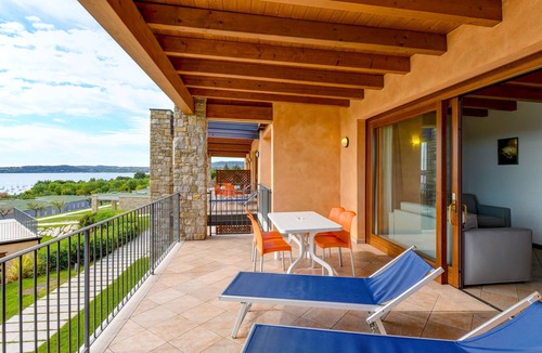 Moniga del Garda Apartment | Rosa dei Venti: 1 bedroom std, lake view apartment, 2 pools, central location