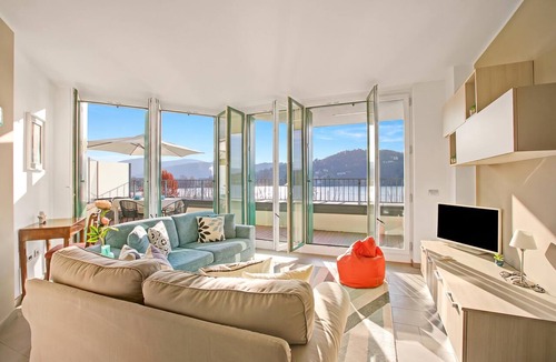 Laveno Apartment | Sogno Sul Lago, Lakefront Balcony, Laveno Mombello, Italy