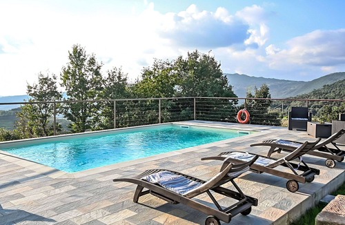 Roccastrada House | Wonderful private villa for 6 people with WIFI, A/C, private pool, TV, patio and panoramic view