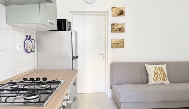 B001 - Bellaria, new two-room apartment 200 meters from the sea
