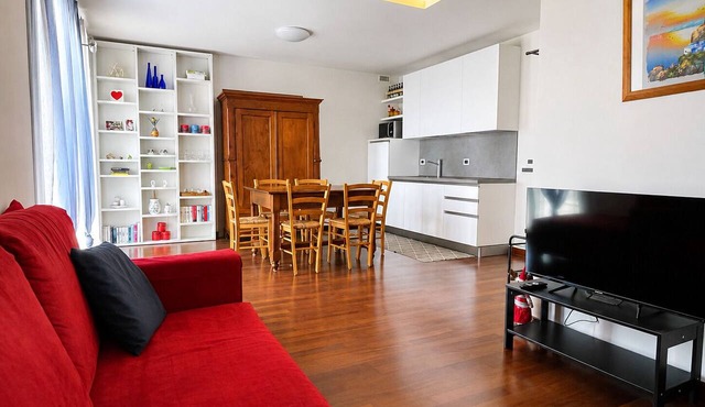 Elegant apartment with a garage, two bedrooms, two bathrooms, and two terraces
