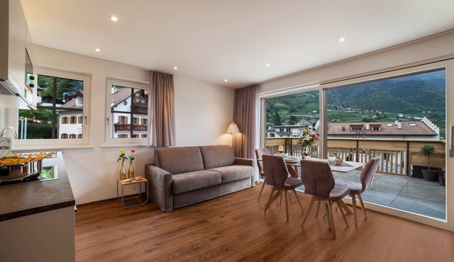 Holiday Apartment "Engel - Kirchturm" with Mountain View, A/C, Wi-Fi, Roof Terrace & Sauna