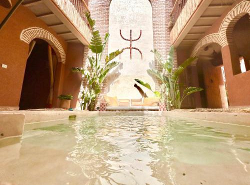 Riad Amara Private pool breakfast in Marrakesh