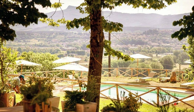 Stone villa with panoramic pool