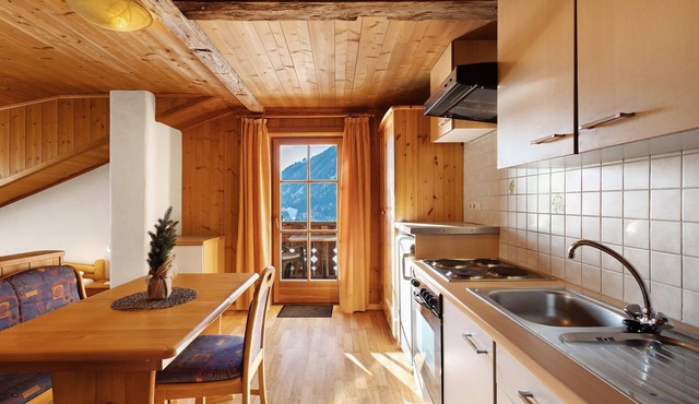Studio Apartment 'Jelerhof Apt Dolomitenblick' with Mountain View, Shared Garden and Wi-Fi